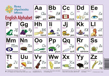 English Alphabet. Плакат. НУШ