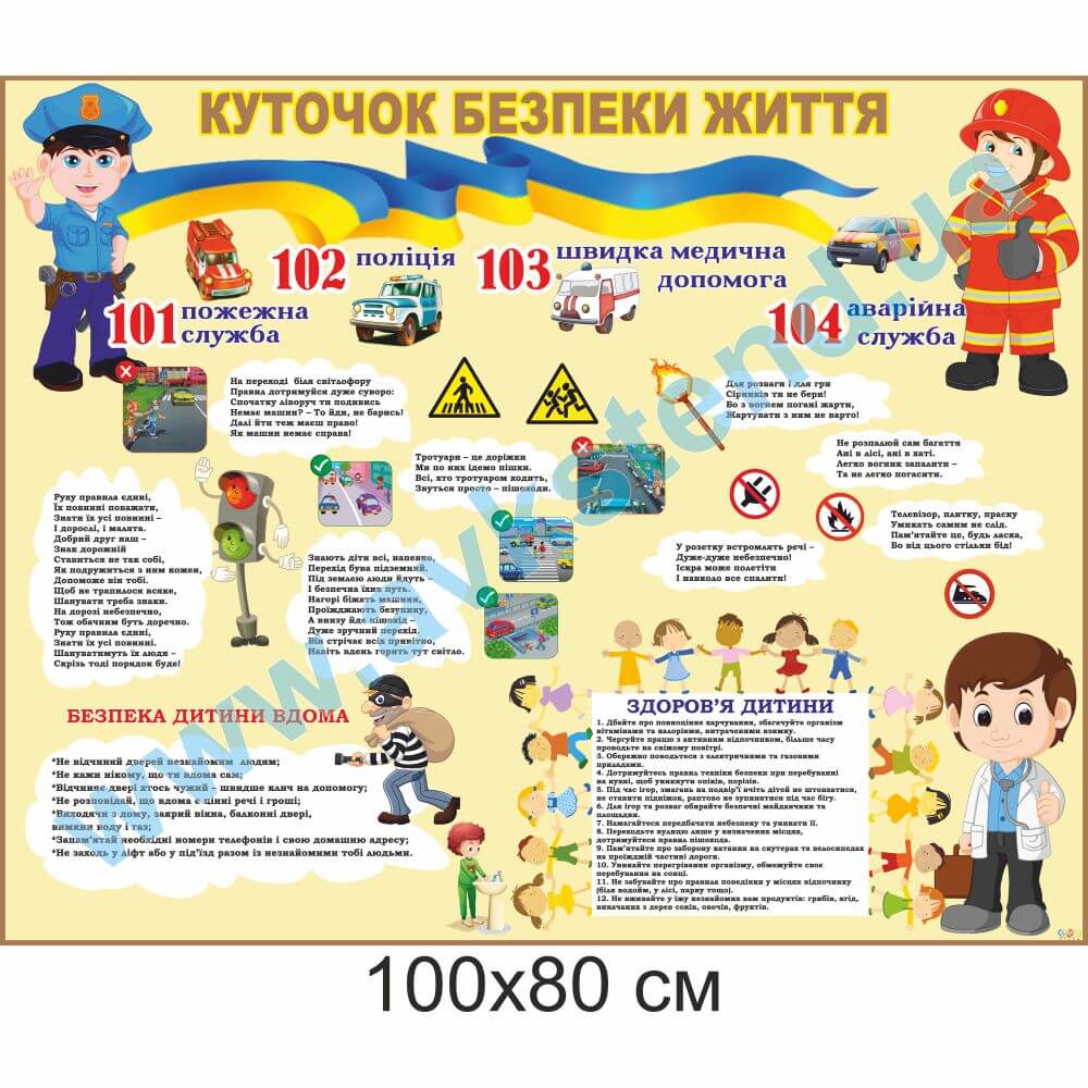 Стенд 'Куточок безпеки життя'