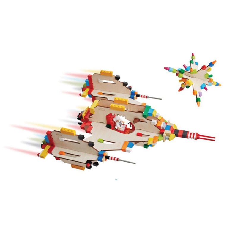 Іграшка-конструктор Набір 3D пазл цеглин, “Космічний корабель”