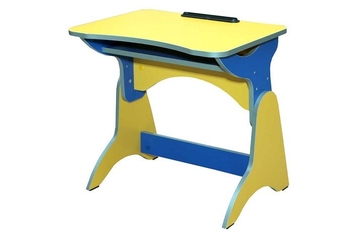 Стіл дитячий 1-місний з полицею, регулюється на ростові групи №1-3