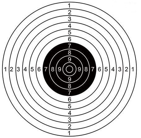Спортивна мішень для пристрілки рушниць і карабінів