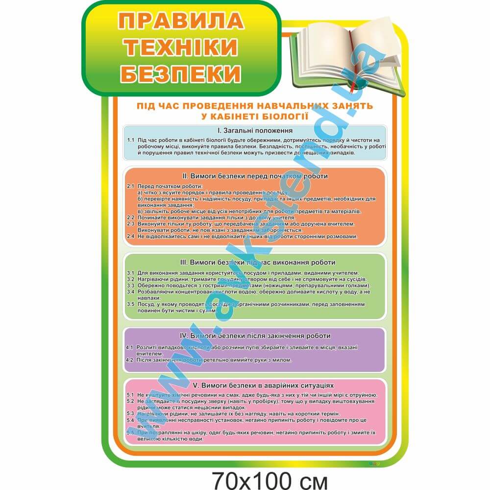 Стенд "Правила техніки безпеки"