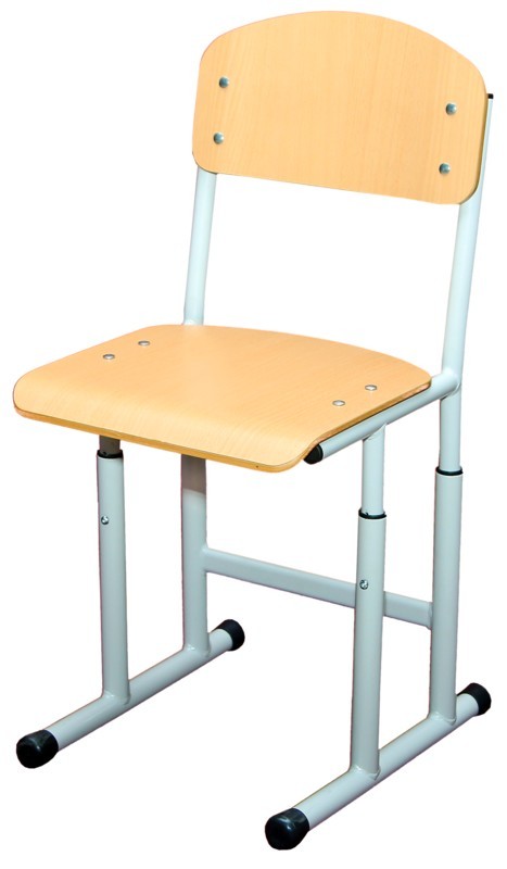 Стілець полозковий на круглій трубі, №4-6 з покриттям HPL