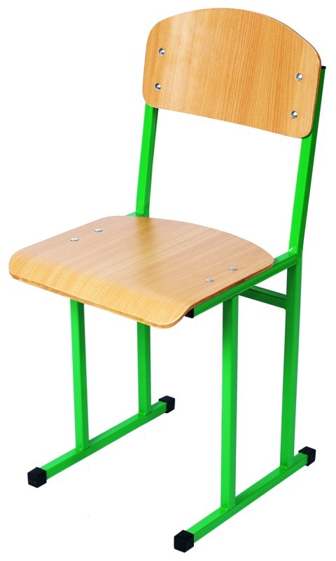 Стілець полозковий на квадратній трубі №6 <br> з покриттям HPL