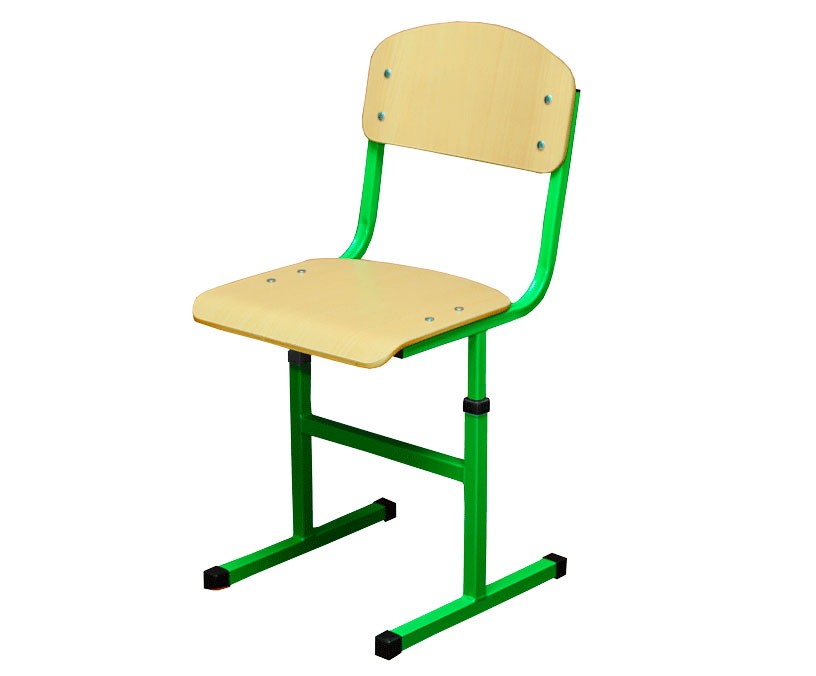 Стілець Т-подібний на квадратній трубі, №4-6 з покриттям HPL