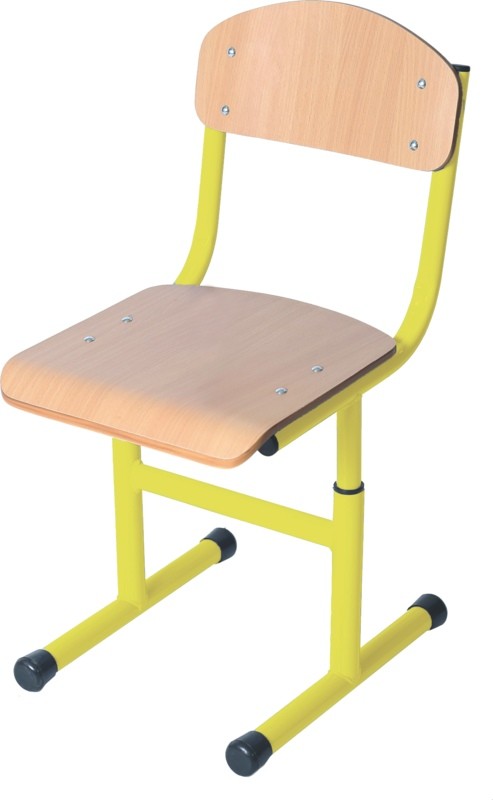 Стілець Т-подібний на круглій трубі, ростові групи №2-5, з покриттям HPL