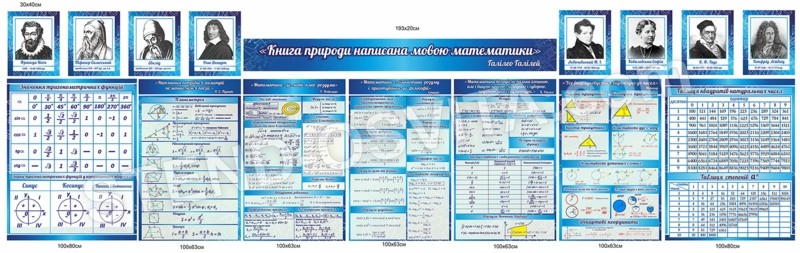 Комплект стендів для кабінету математики №1