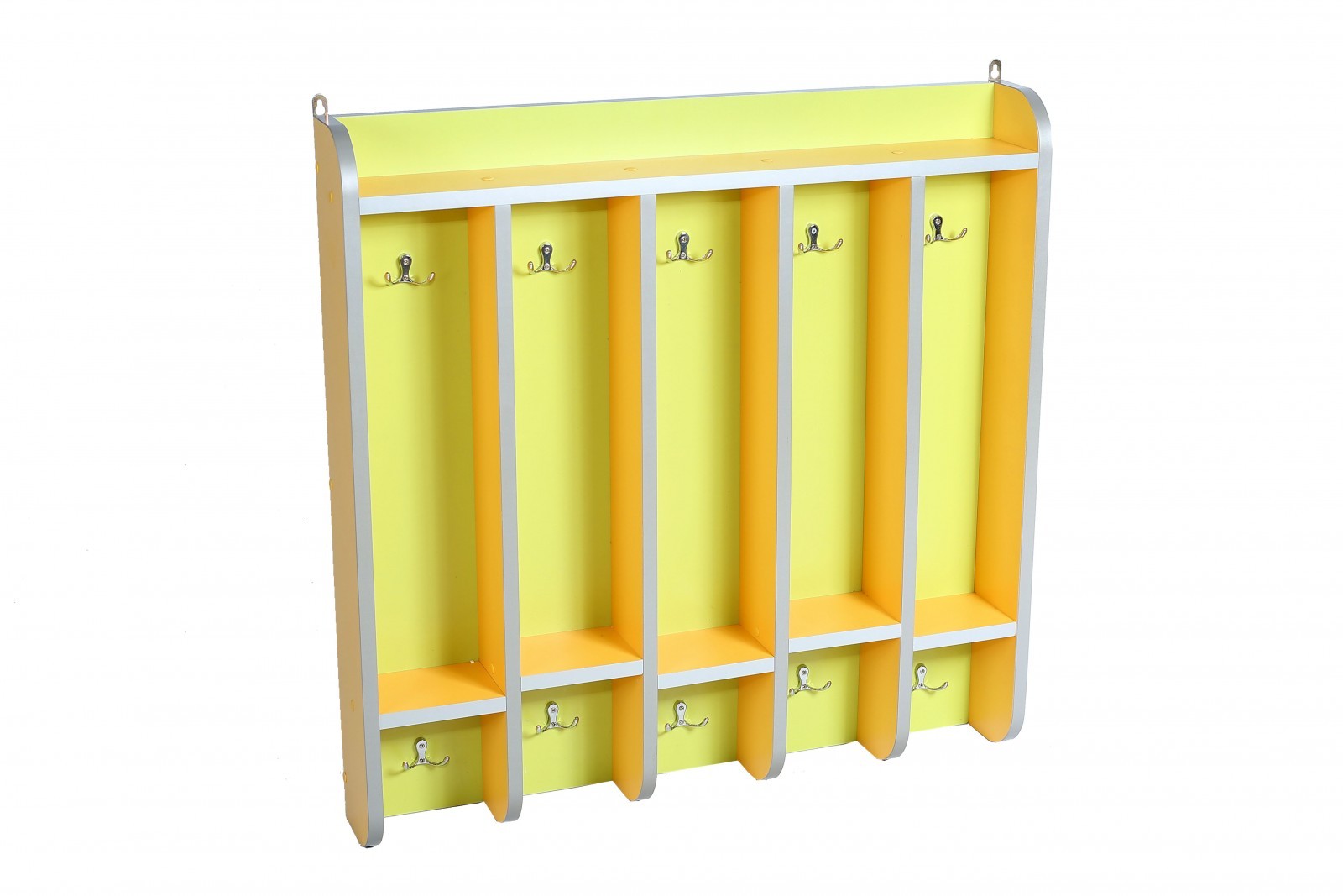 Вішалка для рушників з поличкою на 10 гачків