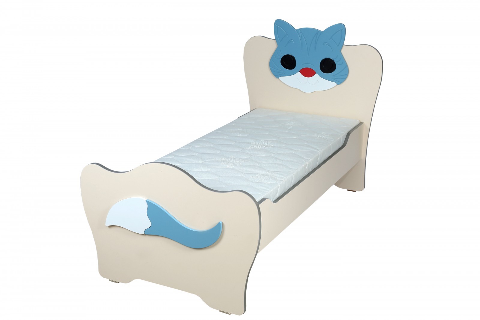 Ліжко дитяче з МДФ накладками без матрацу «Кошеня»