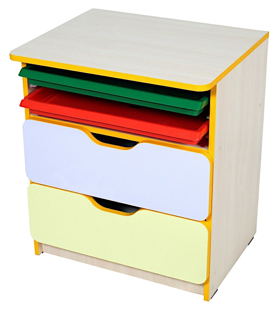 Тумба закрита з лотками та шухлядами