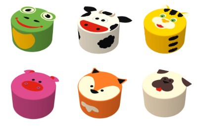 Набір пуфів "Тварини"