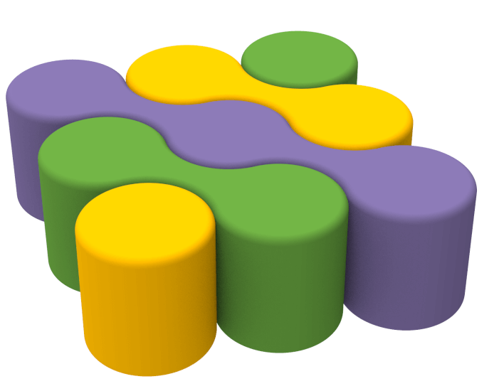 Комплект дитячих пуфів "Зигзаг"