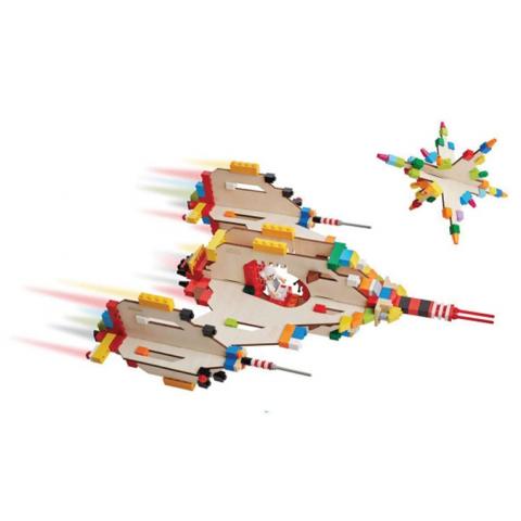 Іграшка-конструктор Набір 3D пазл цеглин, “Космічний корабель”