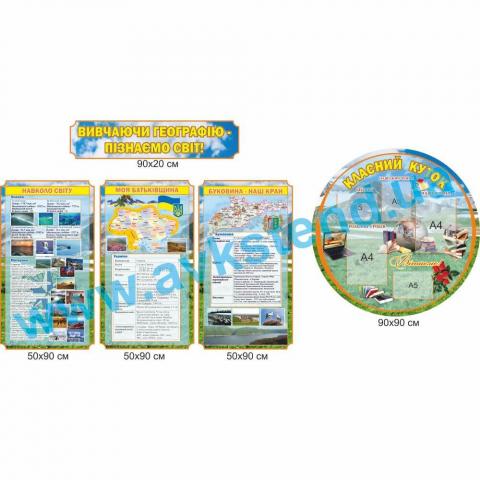 Комплект стендів для кабінету географії