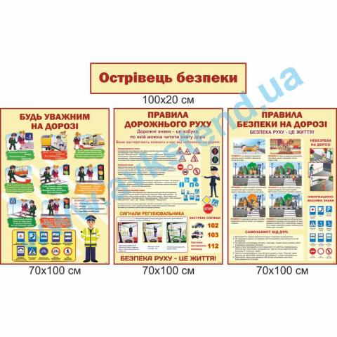 Комплект стендів 'Острівець безпеки' Комплект стендів 'Острівець безпеки'