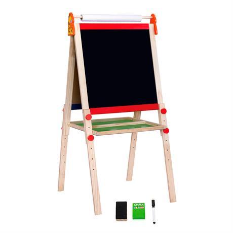 Дерев'яний мольберт двосторонній магнітний із папером