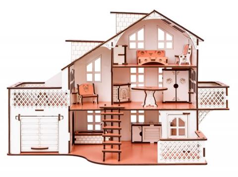 Ляльковий будиночок з гаражем