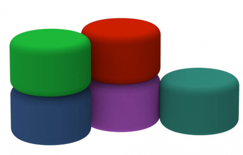 Набір пуфів "Циліндри"