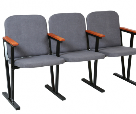 Крісло для актового залу 3-х місне (тканина)