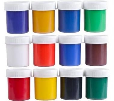Фарба гуаш 12 кольорів