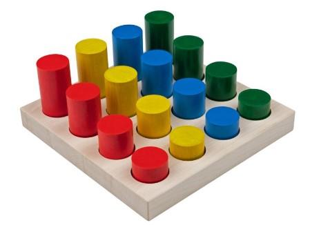 Гра-сортер "Кольорові циліндри"