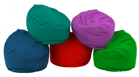 Набір з 5 пуфів-мішечків
