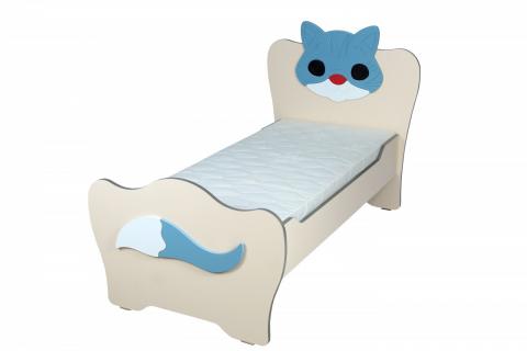 Ліжко дитяче з МДФ накладками без матрацу «Кошеня»