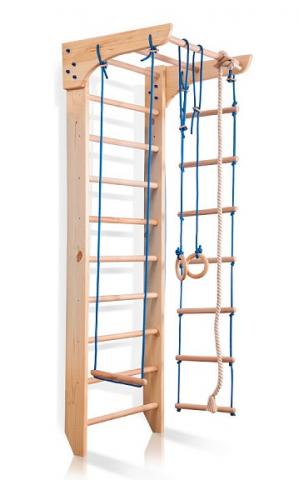 Спортивний куточок з мотузковим набором з сосни