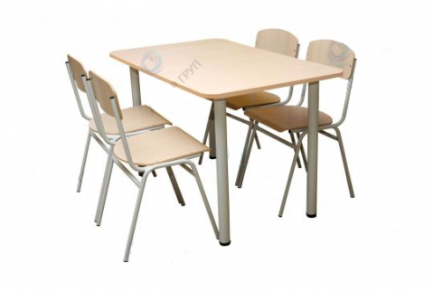 Набір стіл та стільці для їдалень вкриті пластиком  HPL