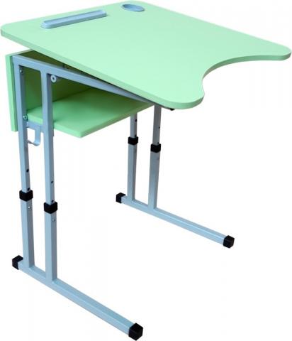 Стіл учнівський одномісний з регулюванням висоти з регулюванням кута нахилу стільниці 0-8°
