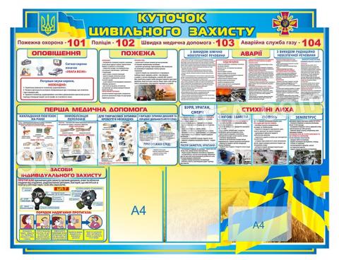 Стенд «Куточок цивільного захисту»